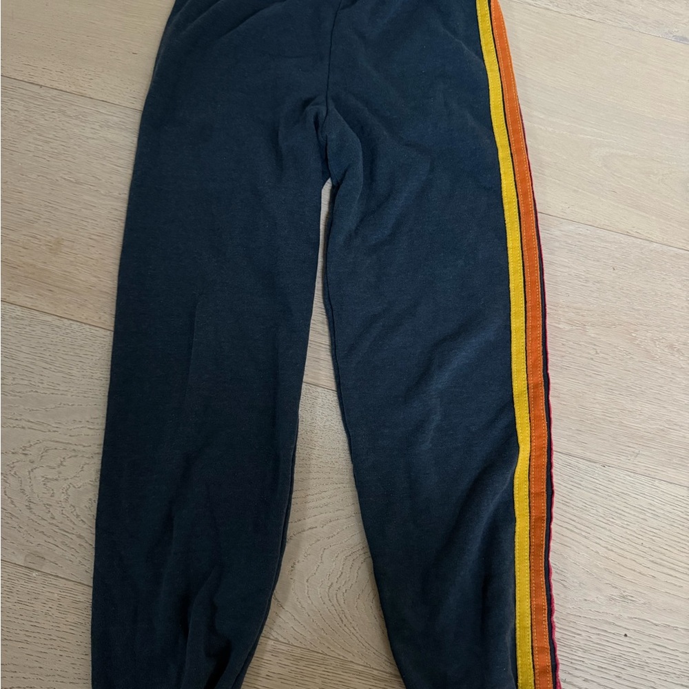 Aviator Nation Charcoal Joggers with Sunset Stripe